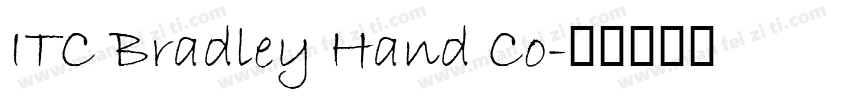 ITC Bradley Hand Co字体转换